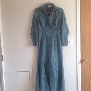 Jeanology Long Denim Chambray Dress